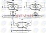 Freni ant c/spia a filo (1) Fiat Idea (350) 04>; Punto (188) 1.3/1.9Jtd, 1.4 01>12; G.Punto (199) 1.3DMjt, 1.4 05> (156x52)
