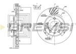 Disco freno ant/vt Ø280 42h 5f Opel Astra Meriva Corsa Zafira