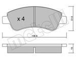 Freni ant Citroen Berlingo, C2, C3, C4, DS3, Xsara+Picasso; Peugeot 1007, 2008, 206, 207, 208 1.0 04/96>