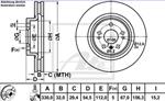Disco freno ant/vt Ø330 55h 5f Mercedes Klasse M W164 280Cdi... 05>, Klasse R W251 tt