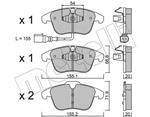 Freni ant c/spia a filo Audi Q3 (8UG, 8UB) 10>, VW Tiguan (5N) 08>7/18 