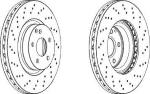 Set dischi freno ant/vt forato Ø335 h64,5 5f 32sp Mercedes Klasse S W221: S250/300Cdi, S280/300